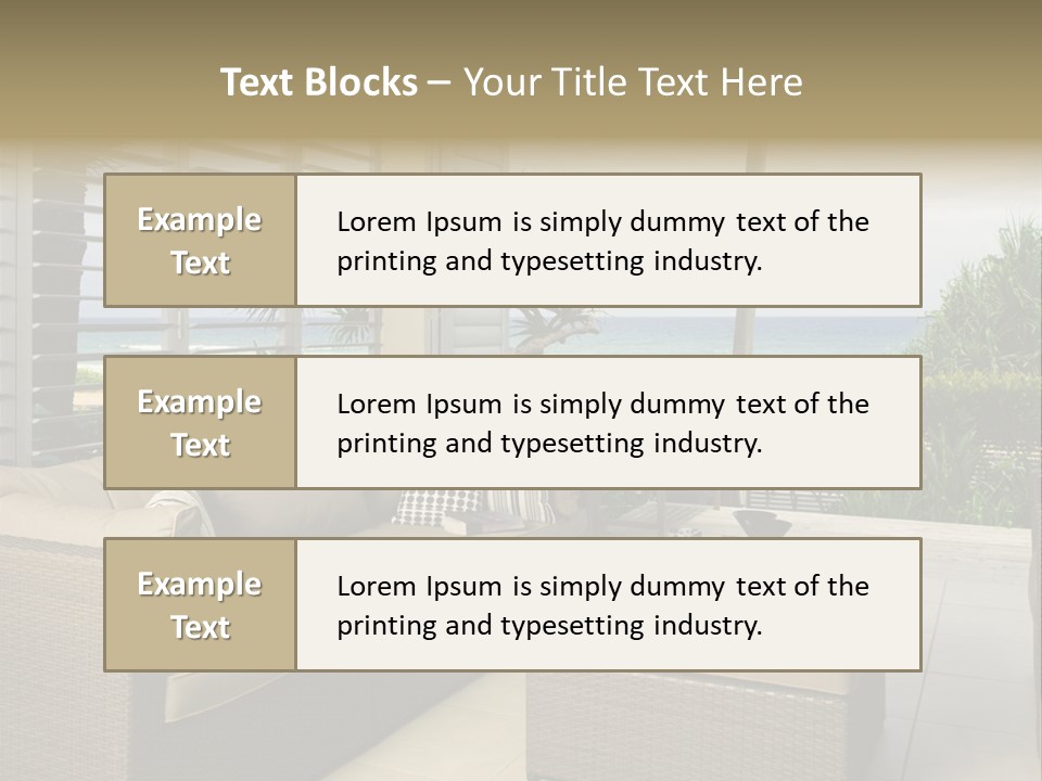 Vacation Domestic Balcony PowerPoint Template