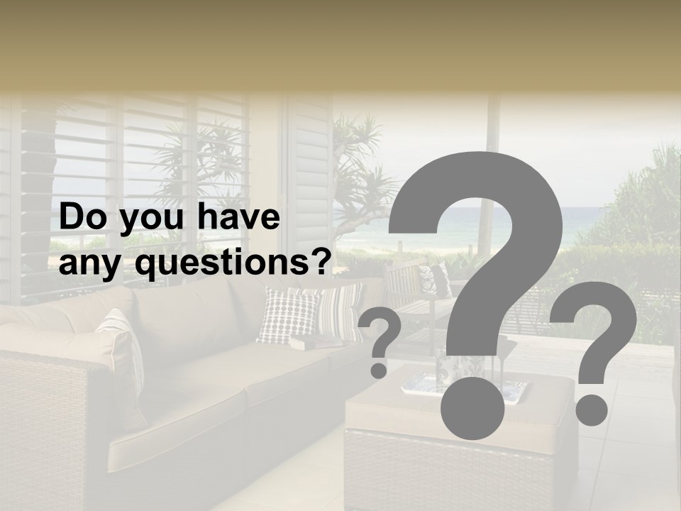 Vacation Domestic Balcony PowerPoint Template