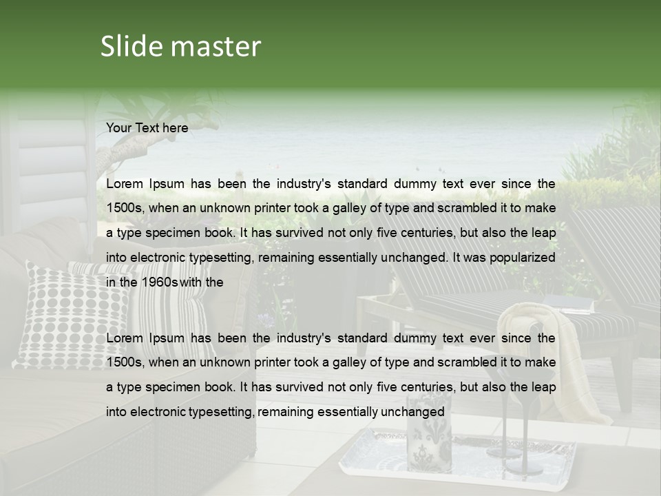 Outdoors Room Beach PowerPoint Template