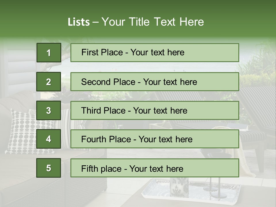 Outdoors Room Beach PowerPoint Template