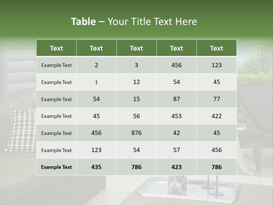 Outdoors Room Beach PowerPoint Template