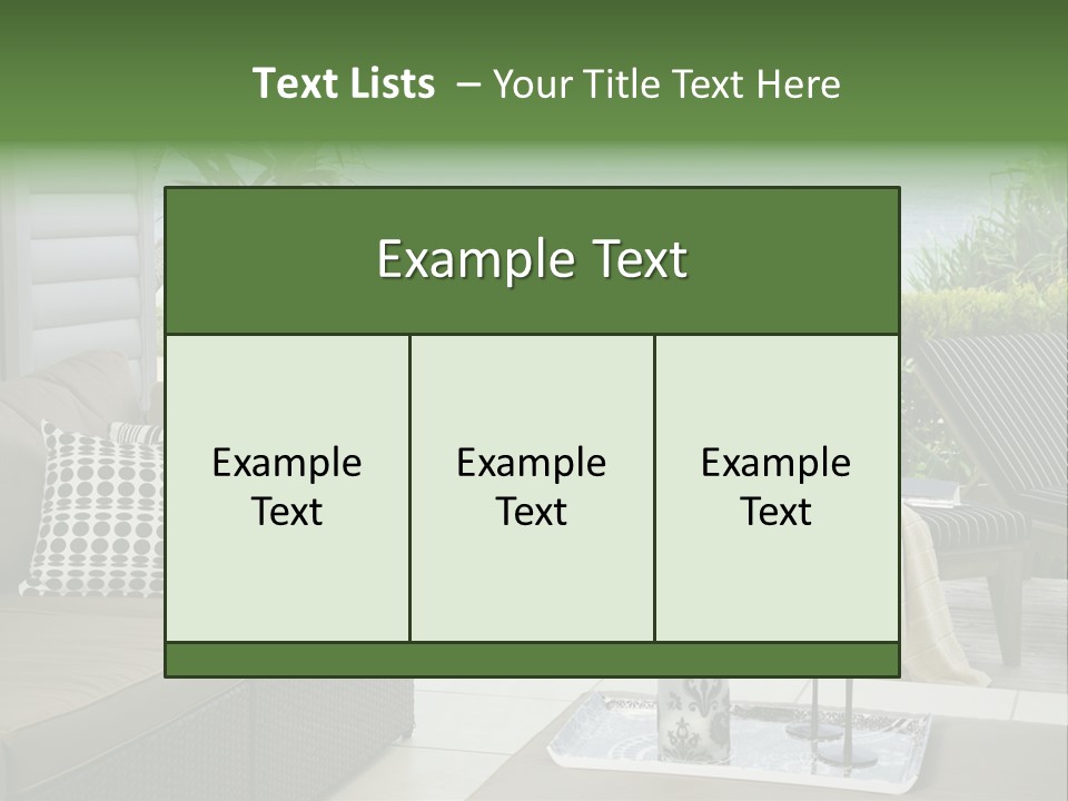Outdoors Room Beach PowerPoint Template