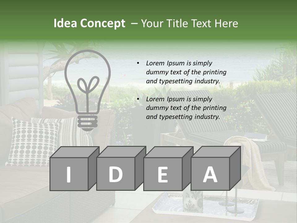 Outdoors Room Beach PowerPoint Template