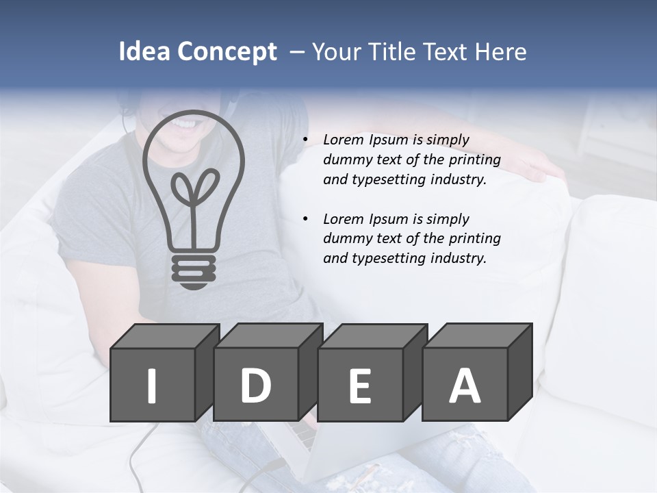 Boy Cheerful Person PowerPoint Template