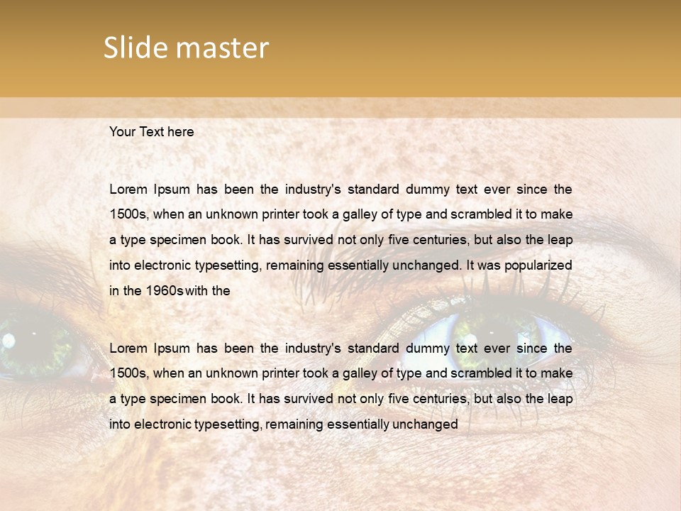 Portrait Macro Senses PowerPoint Template