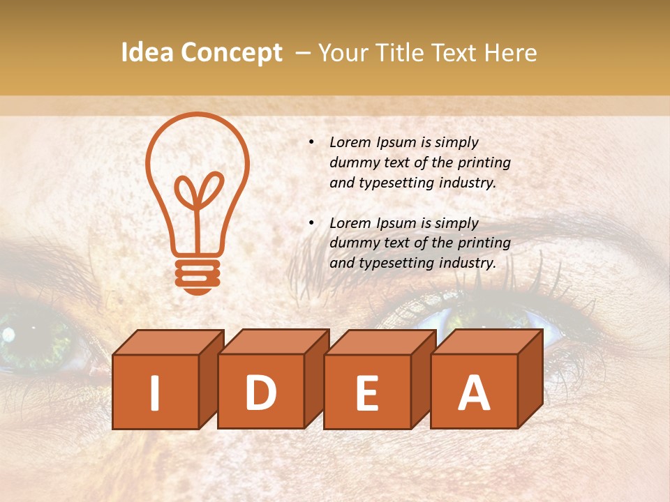 Portrait Macro Senses PowerPoint Template