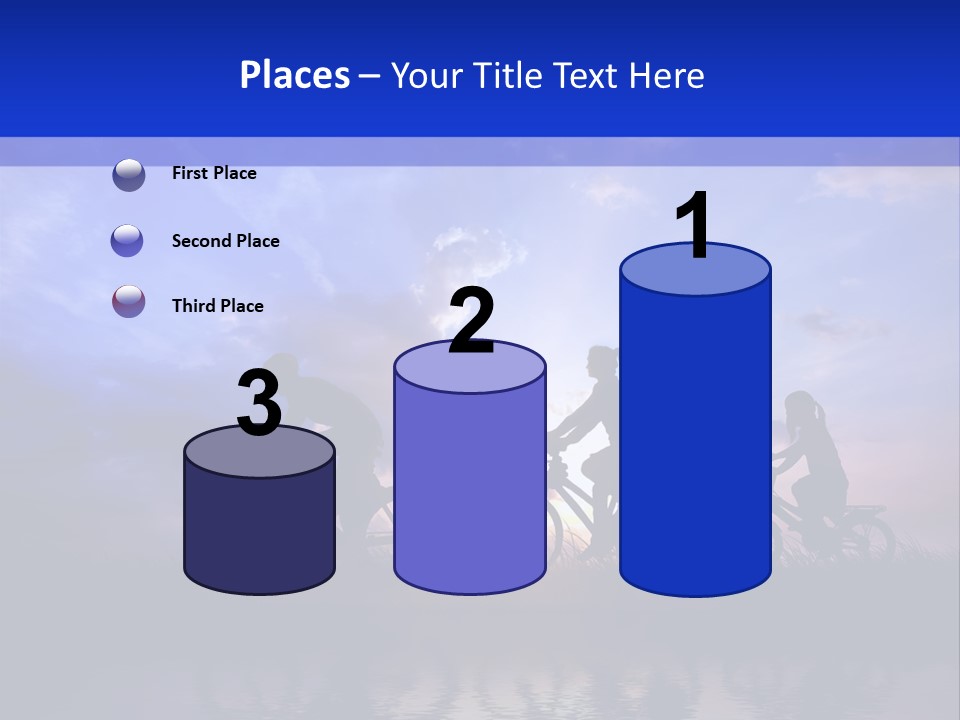 Sundown Kids Bicycle PowerPoint Template