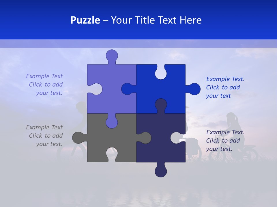 Sundown Kids Bicycle PowerPoint Template