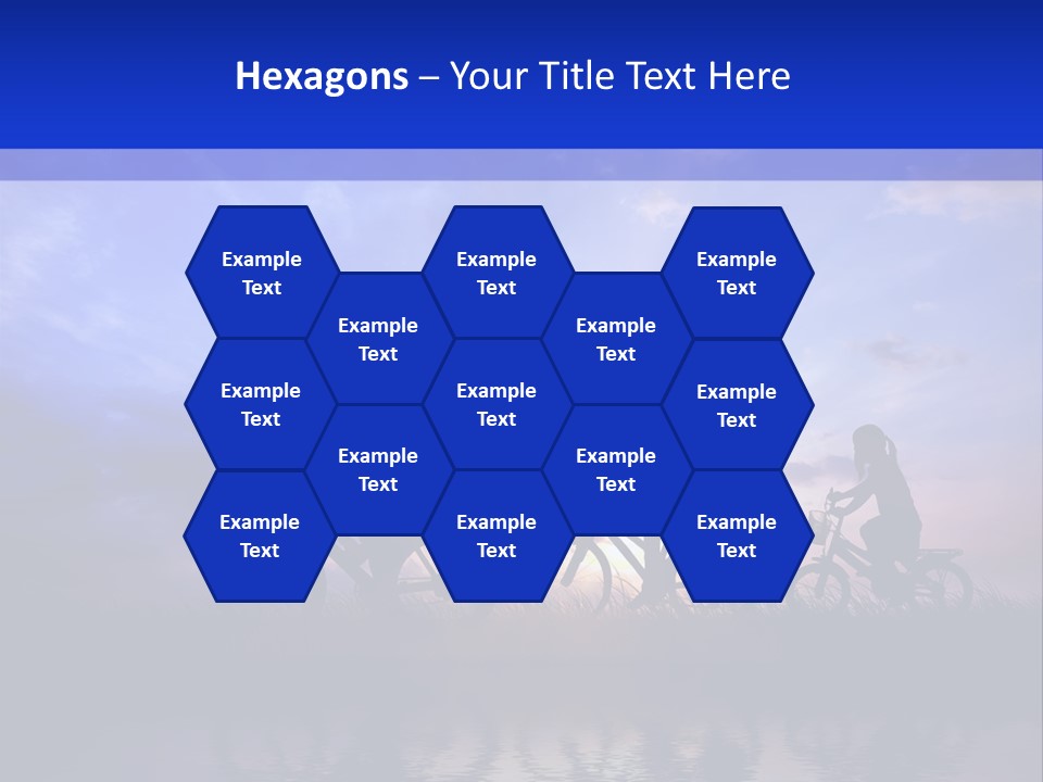 Sundown Kids Bicycle PowerPoint Template