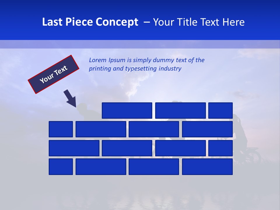 Sundown Kids Bicycle PowerPoint Template