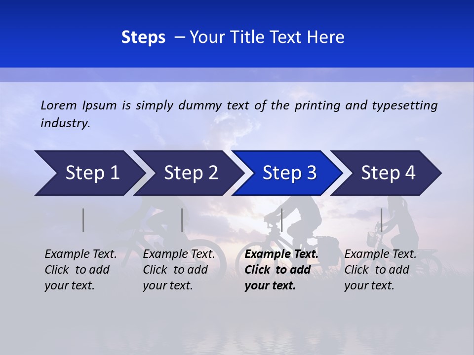 Sundown Kids Bicycle PowerPoint Template