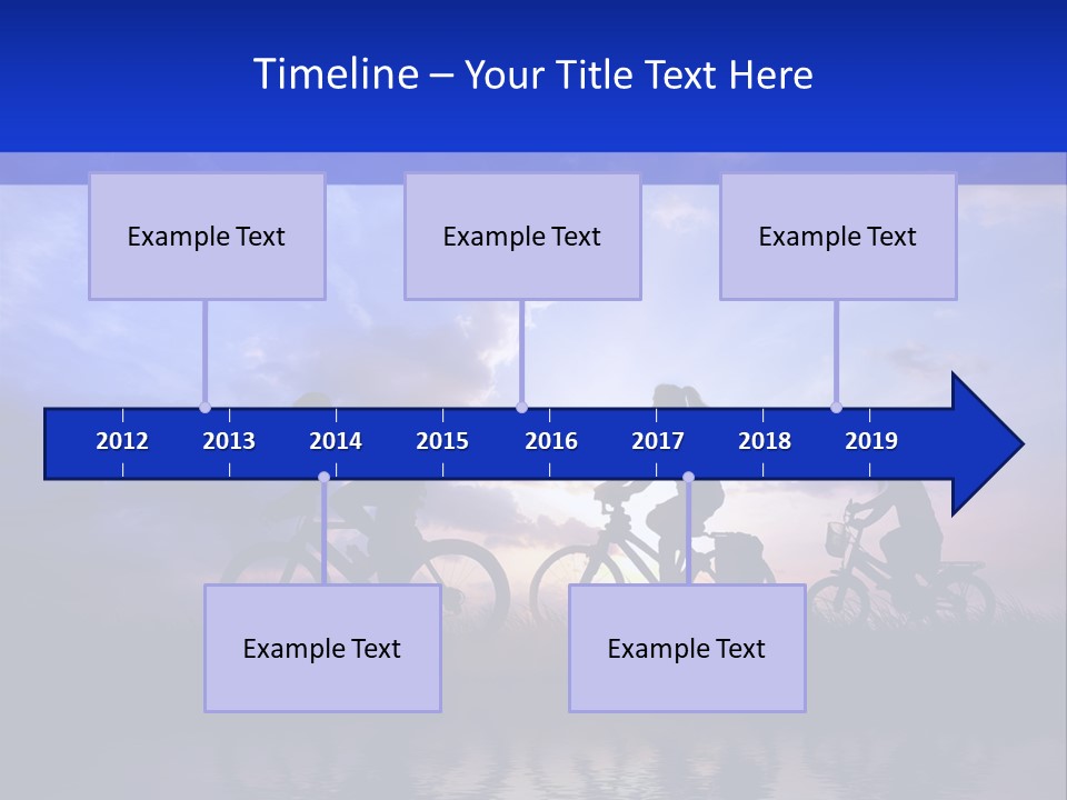 Sundown Kids Bicycle PowerPoint Template