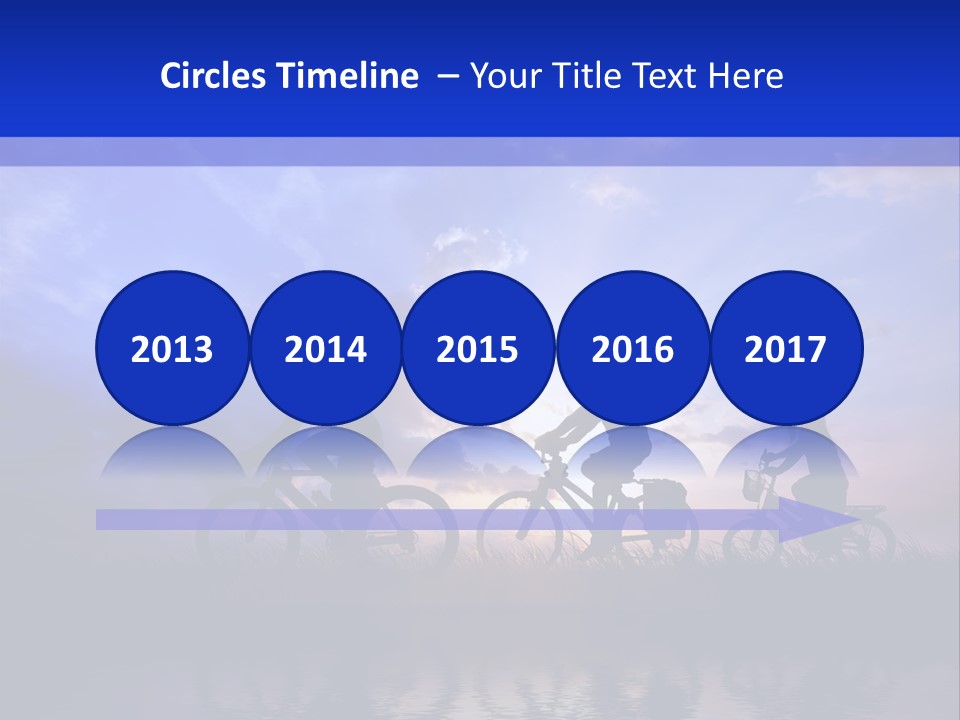 Sundown Kids Bicycle PowerPoint Template