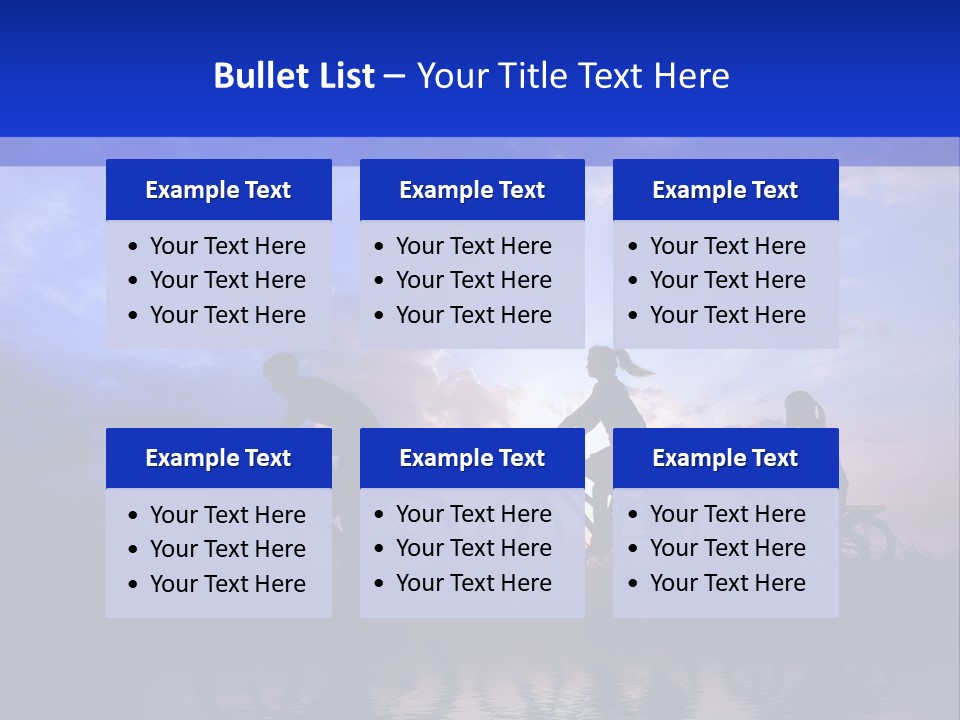 Sundown Kids Bicycle PowerPoint Template