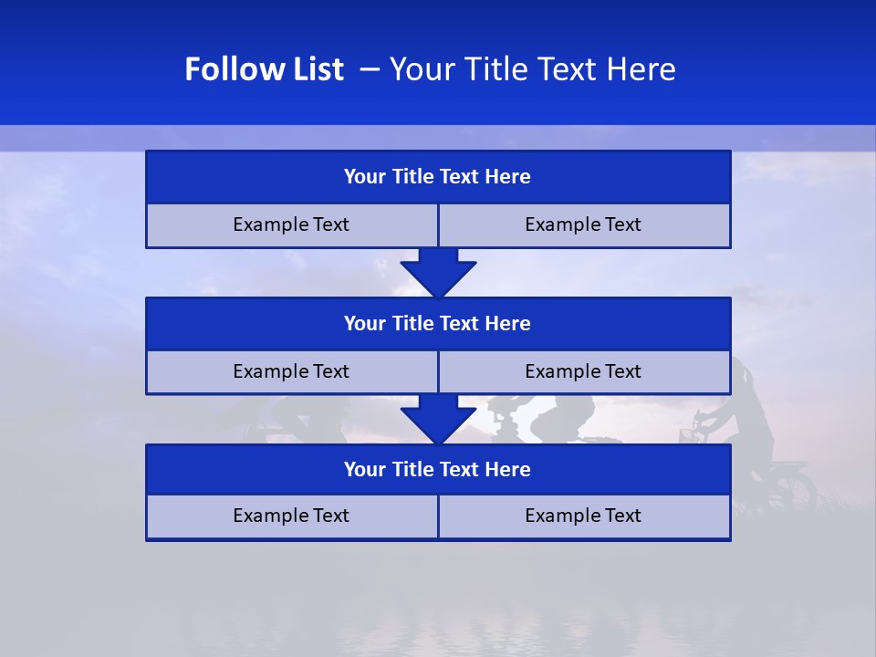 Sundown Kids Bicycle PowerPoint Template