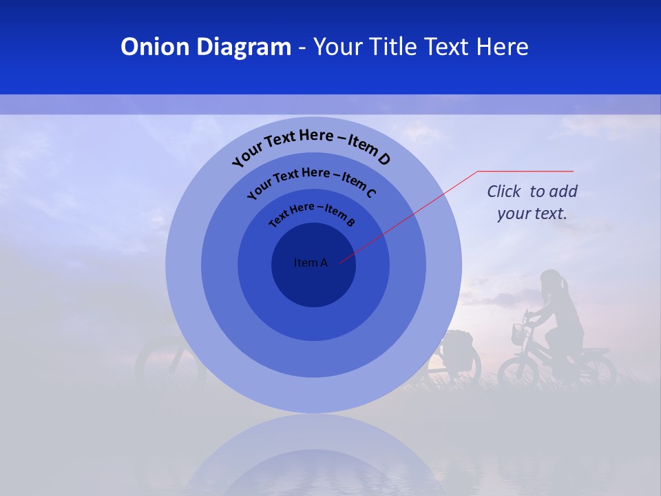 Sundown Kids Bicycle PowerPoint Template