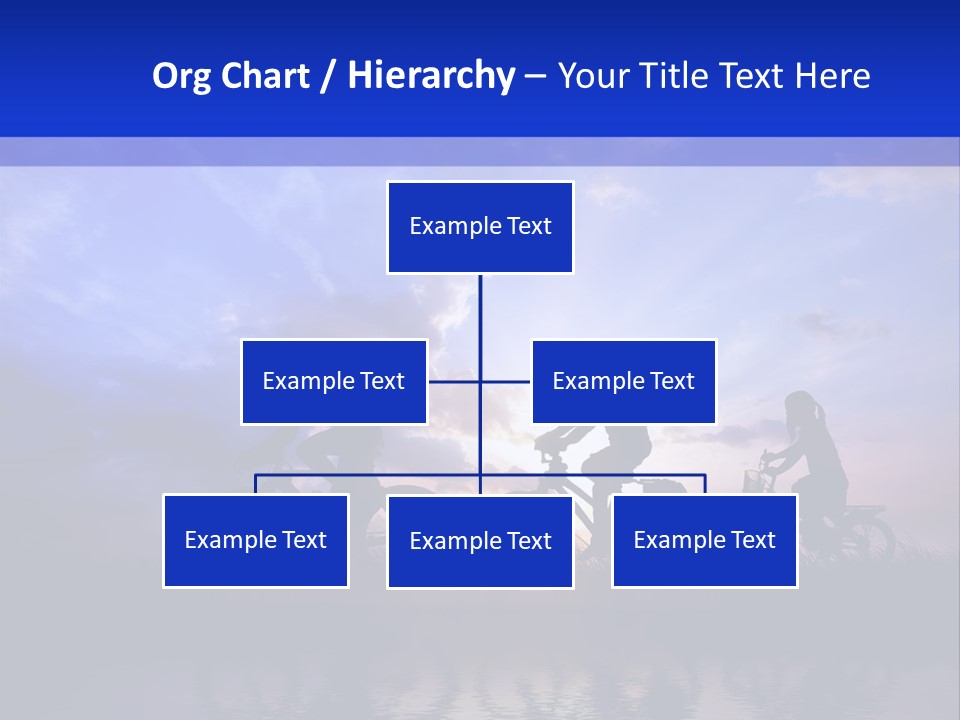 Sundown Kids Bicycle PowerPoint Template