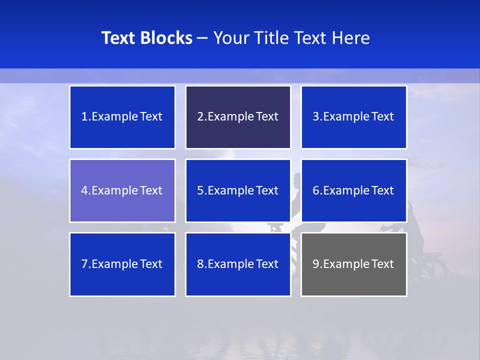 Sundown Kids Bicycle PowerPoint Template