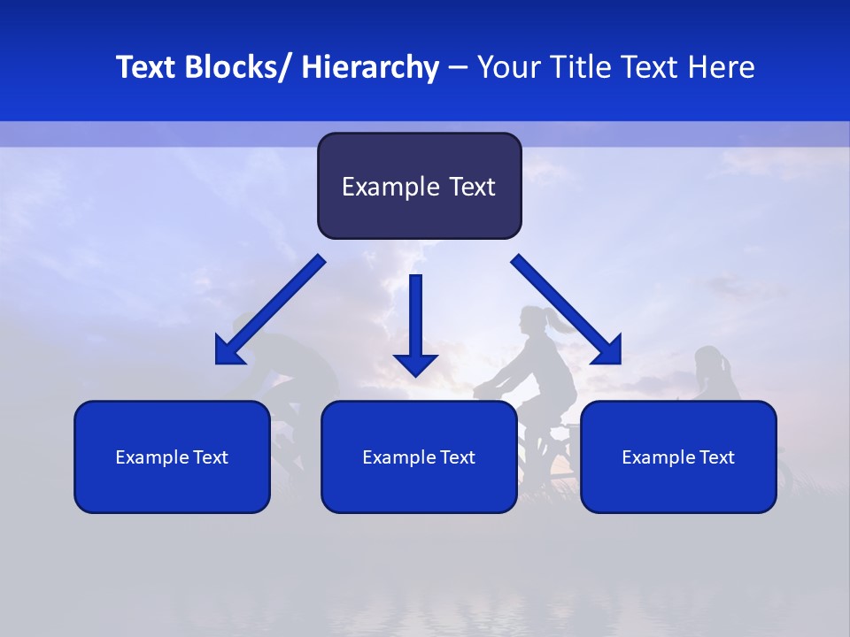 Sundown Kids Bicycle PowerPoint Template