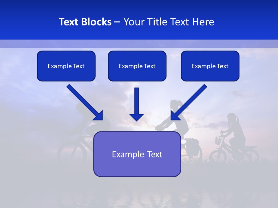 Sundown Kids Bicycle PowerPoint Template