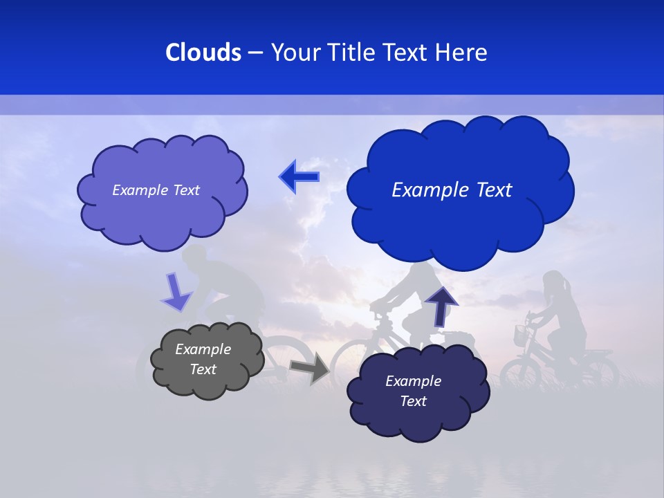 Sundown Kids Bicycle PowerPoint Template