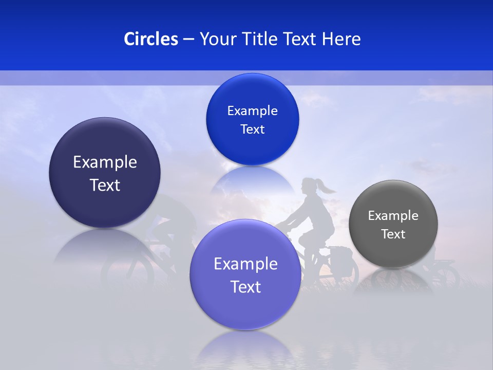 Sundown Kids Bicycle PowerPoint Template