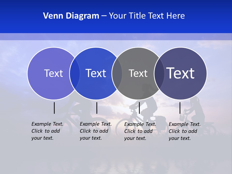 Sundown Kids Bicycle PowerPoint Template
