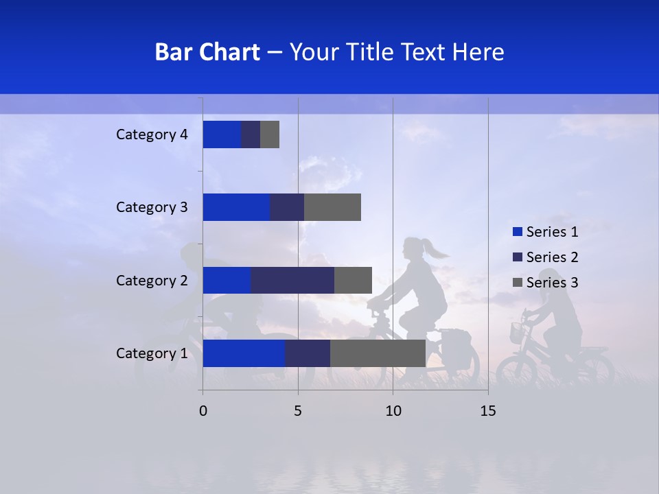 Sundown Kids Bicycle PowerPoint Template