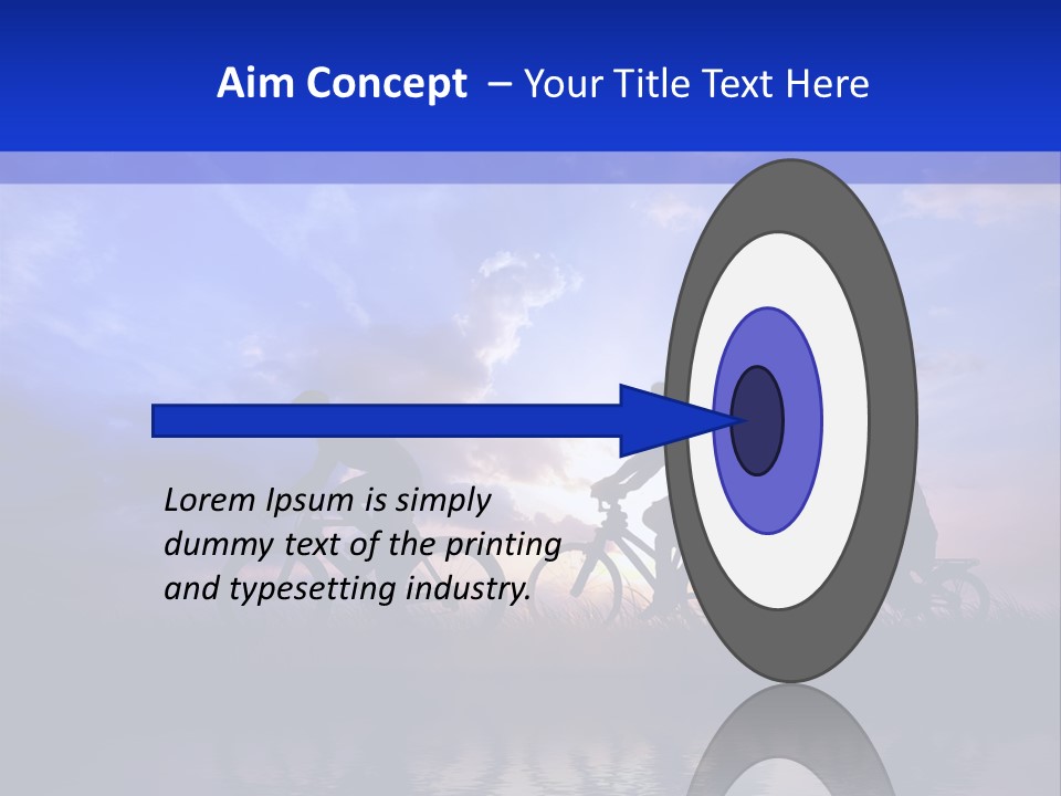 Sundown Kids Bicycle PowerPoint Template