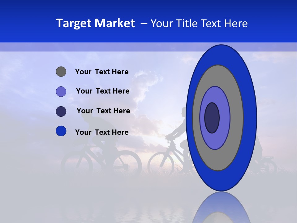 Sundown Kids Bicycle PowerPoint Template