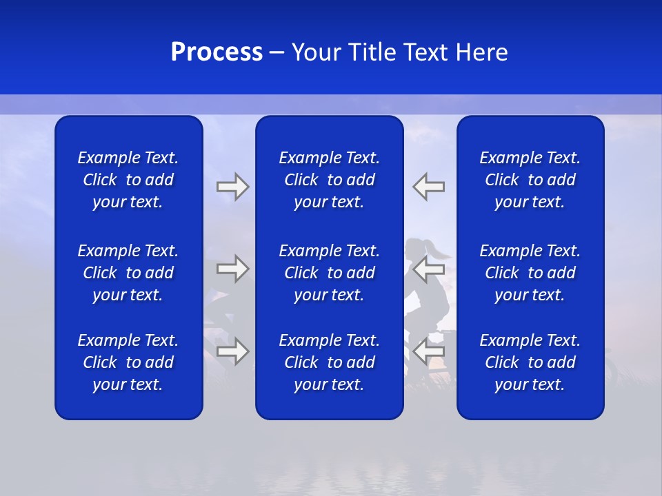 Sundown Kids Bicycle PowerPoint Template