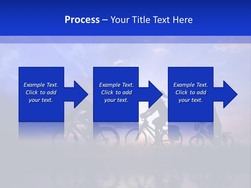 Sundown Kids Bicycle PowerPoint Template