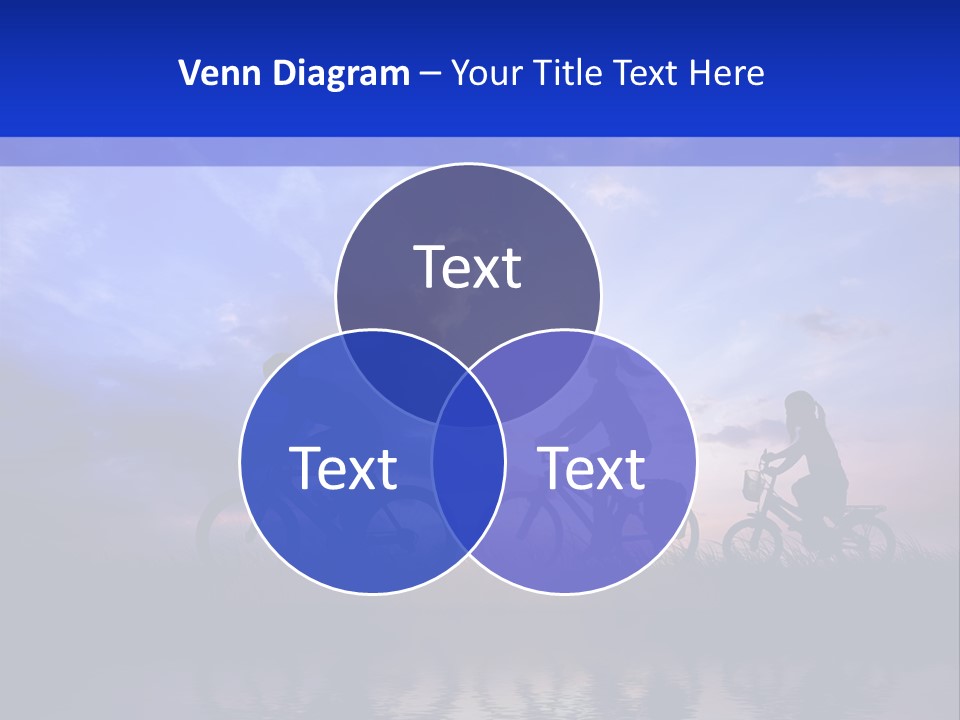 Sundown Kids Bicycle PowerPoint Template