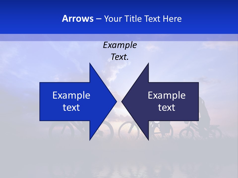 Sundown Kids Bicycle PowerPoint Template