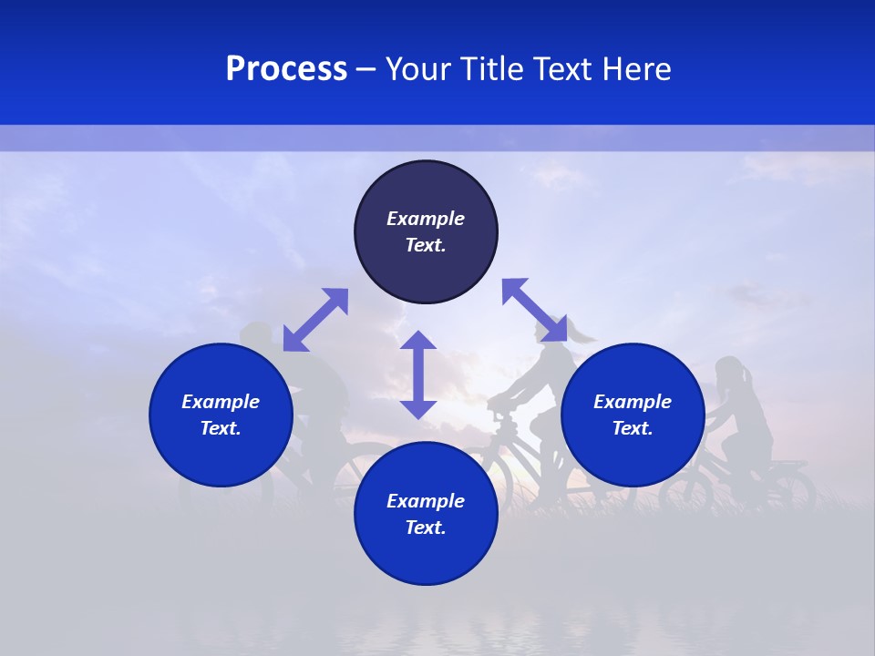 Sundown Kids Bicycle PowerPoint Template