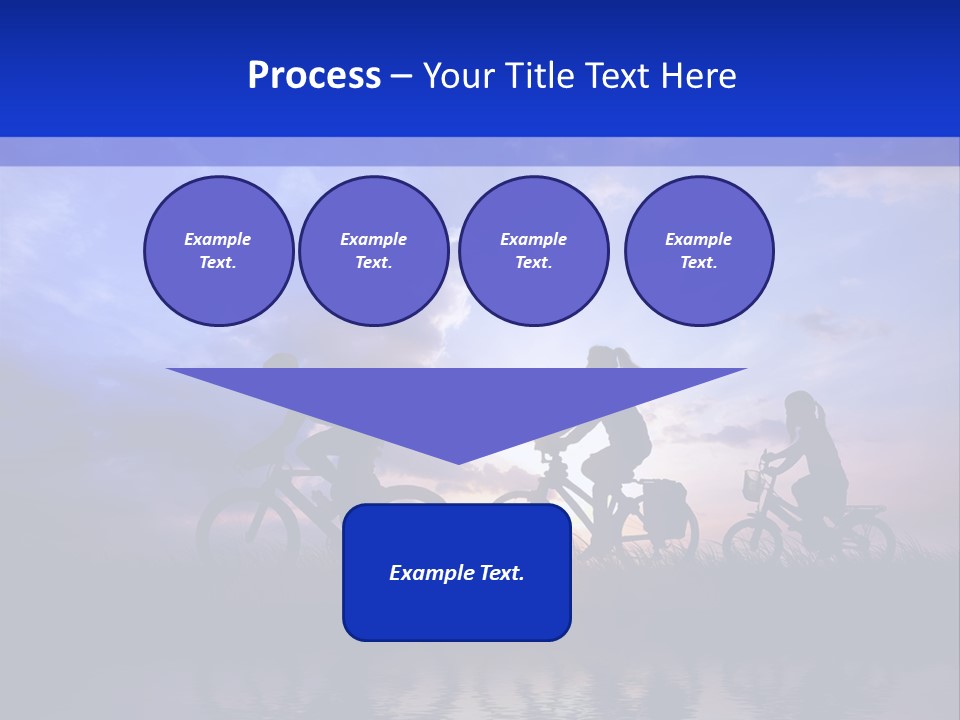 Sundown Kids Bicycle PowerPoint Template