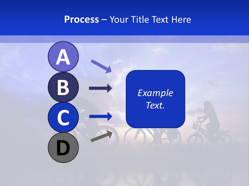 Sundown Kids Bicycle PowerPoint Template