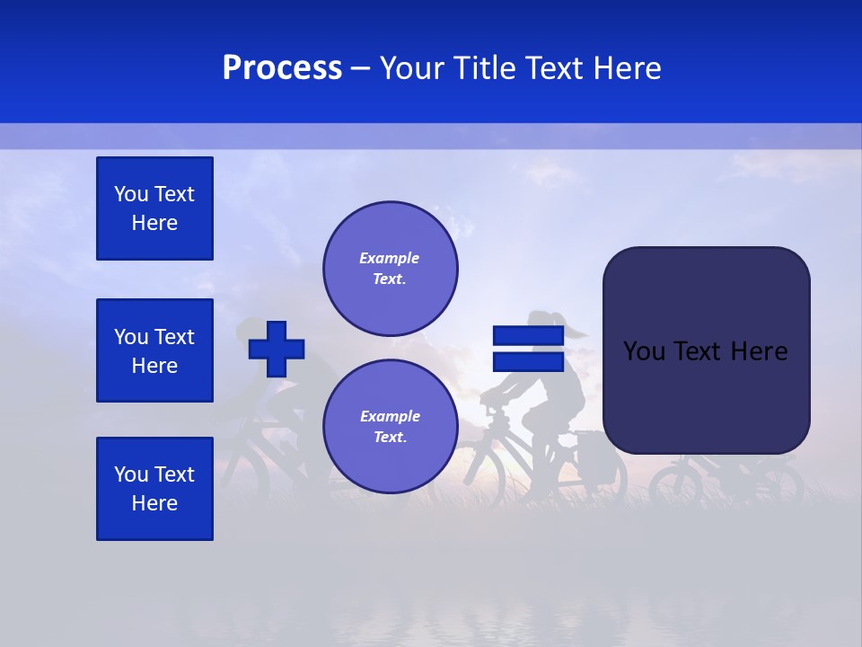 Sundown Kids Bicycle PowerPoint Template
