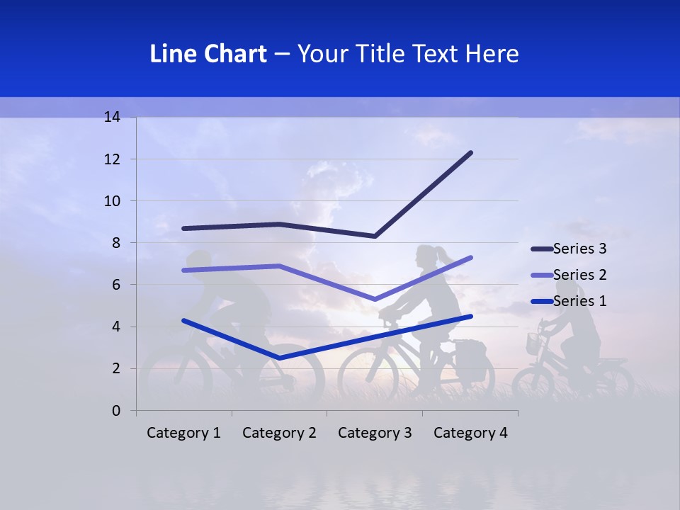 Sundown Kids Bicycle PowerPoint Template