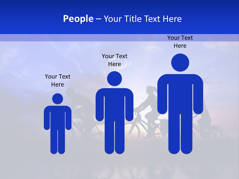 Sundown Kids Bicycle PowerPoint Template