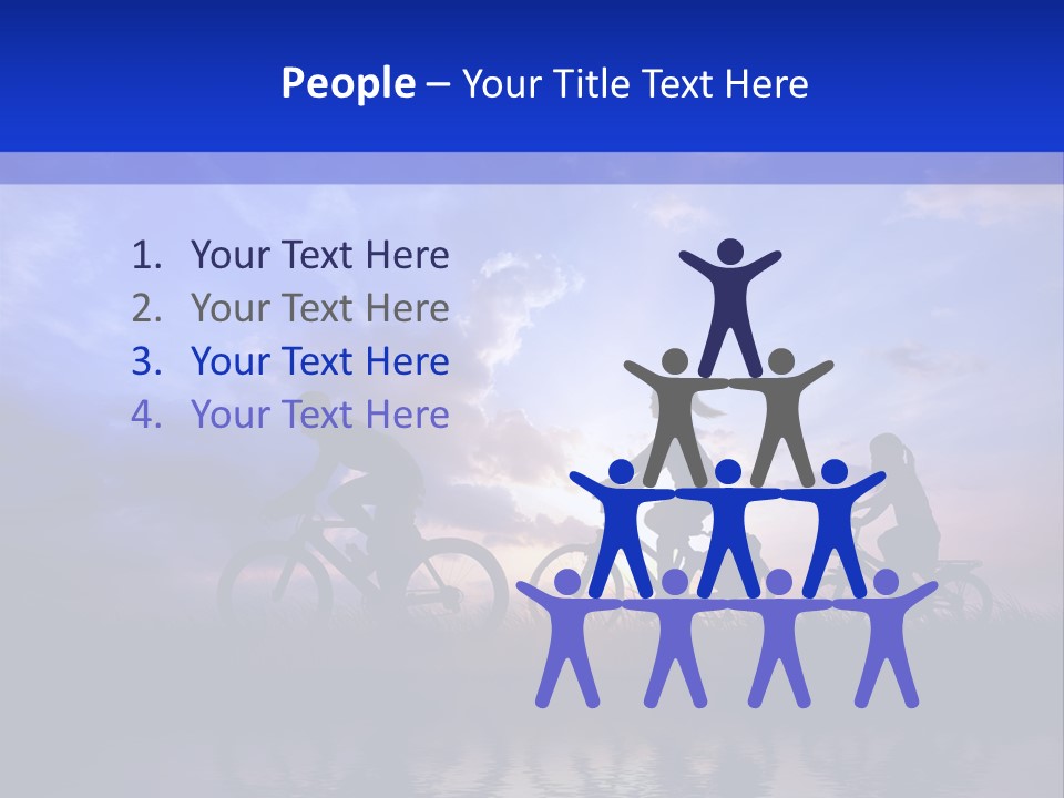 Sundown Kids Bicycle PowerPoint Template