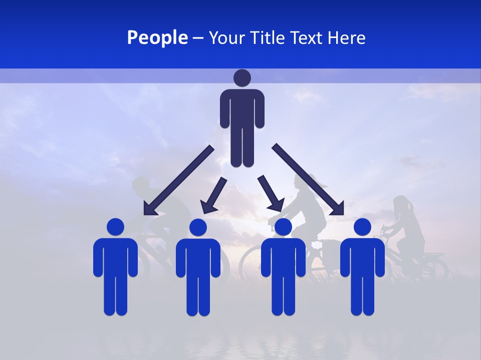 Sundown Kids Bicycle PowerPoint Template