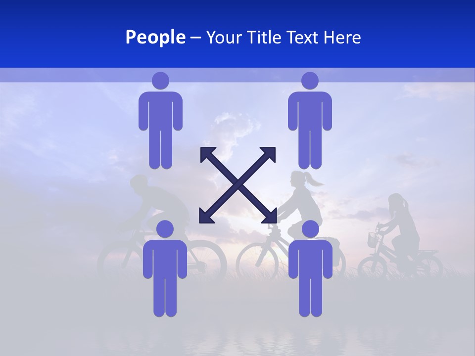 Sundown Kids Bicycle PowerPoint Template