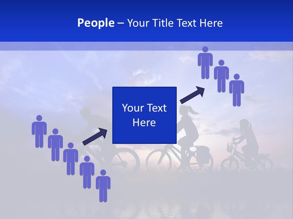 Sundown Kids Bicycle PowerPoint Template