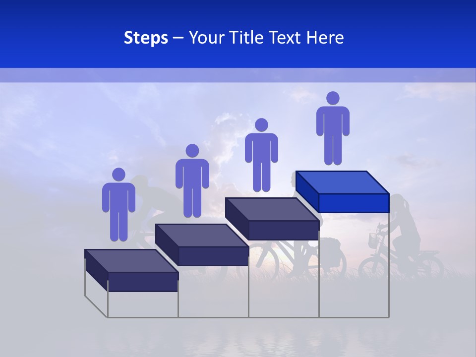 Sundown Kids Bicycle PowerPoint Template