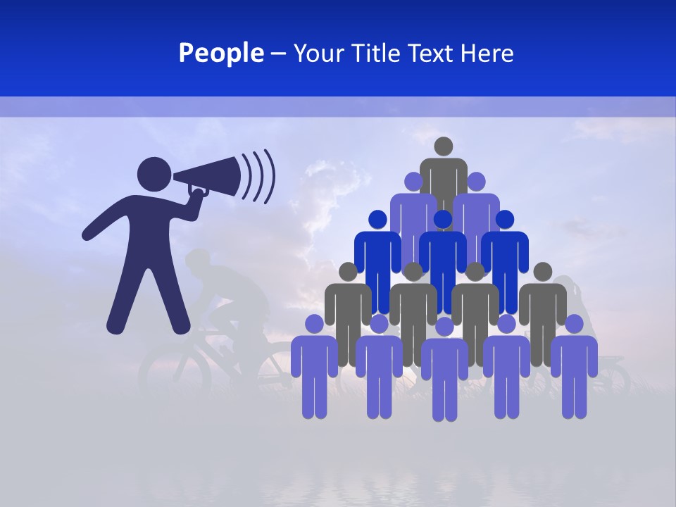 Sundown Kids Bicycle PowerPoint Template