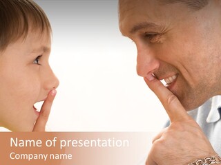 Looking Talk Person PowerPoint Template