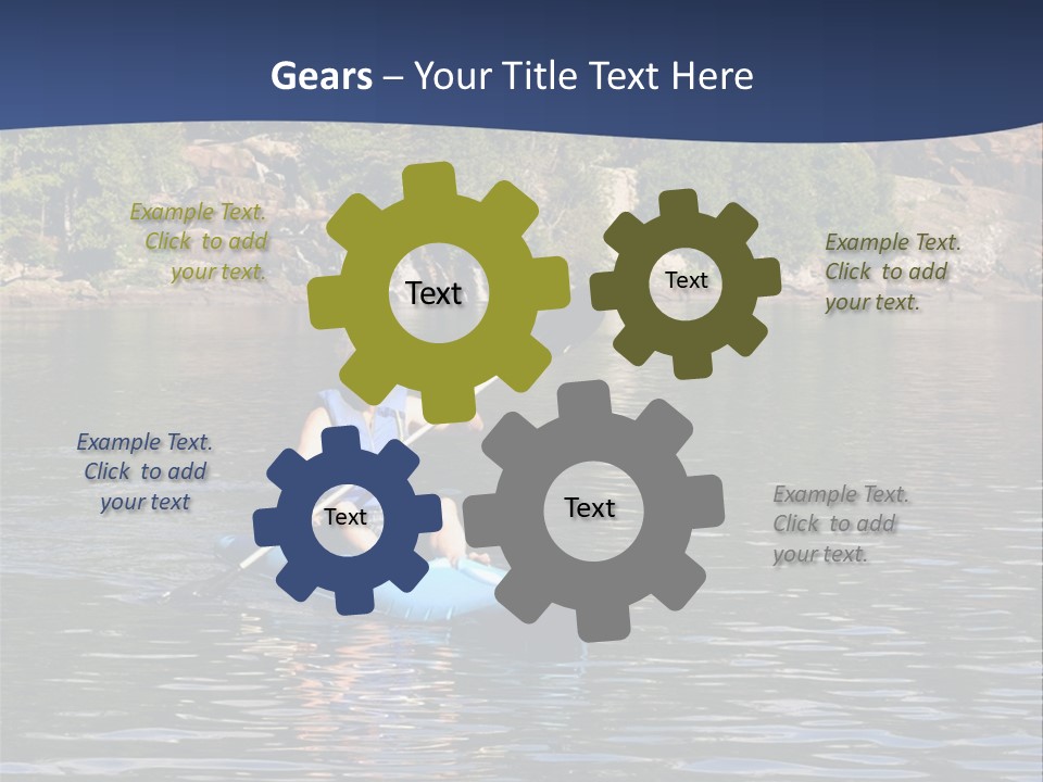 Woods Rocks Tree PowerPoint Template