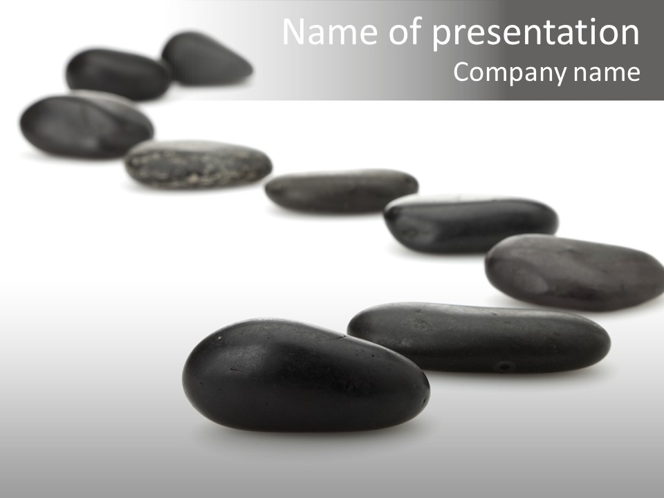 White Zen Black PowerPoint Template