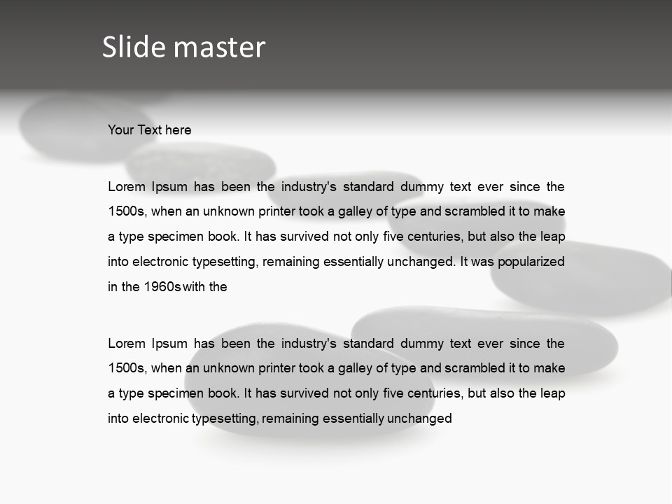 White Zen Black PowerPoint Template